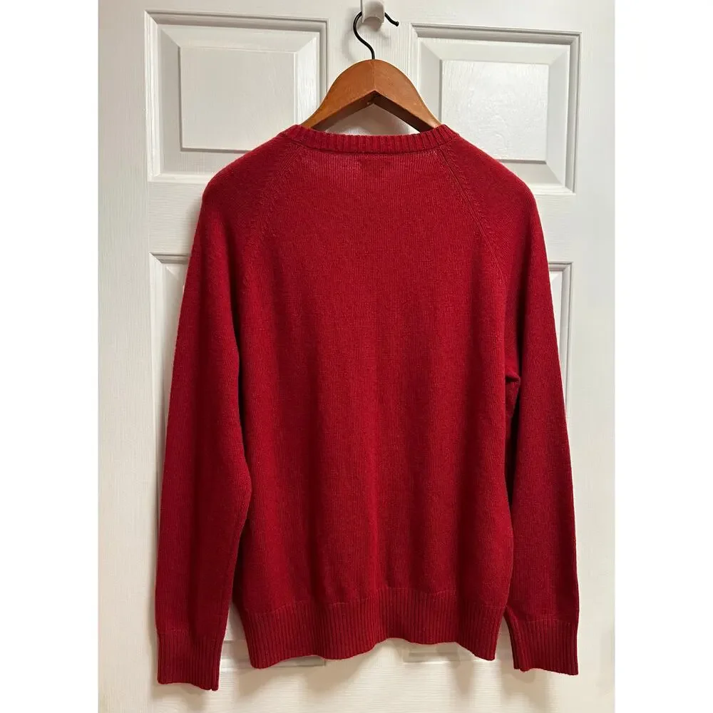 NWT J. Crew Red Crew Neck Sweater, Size  L